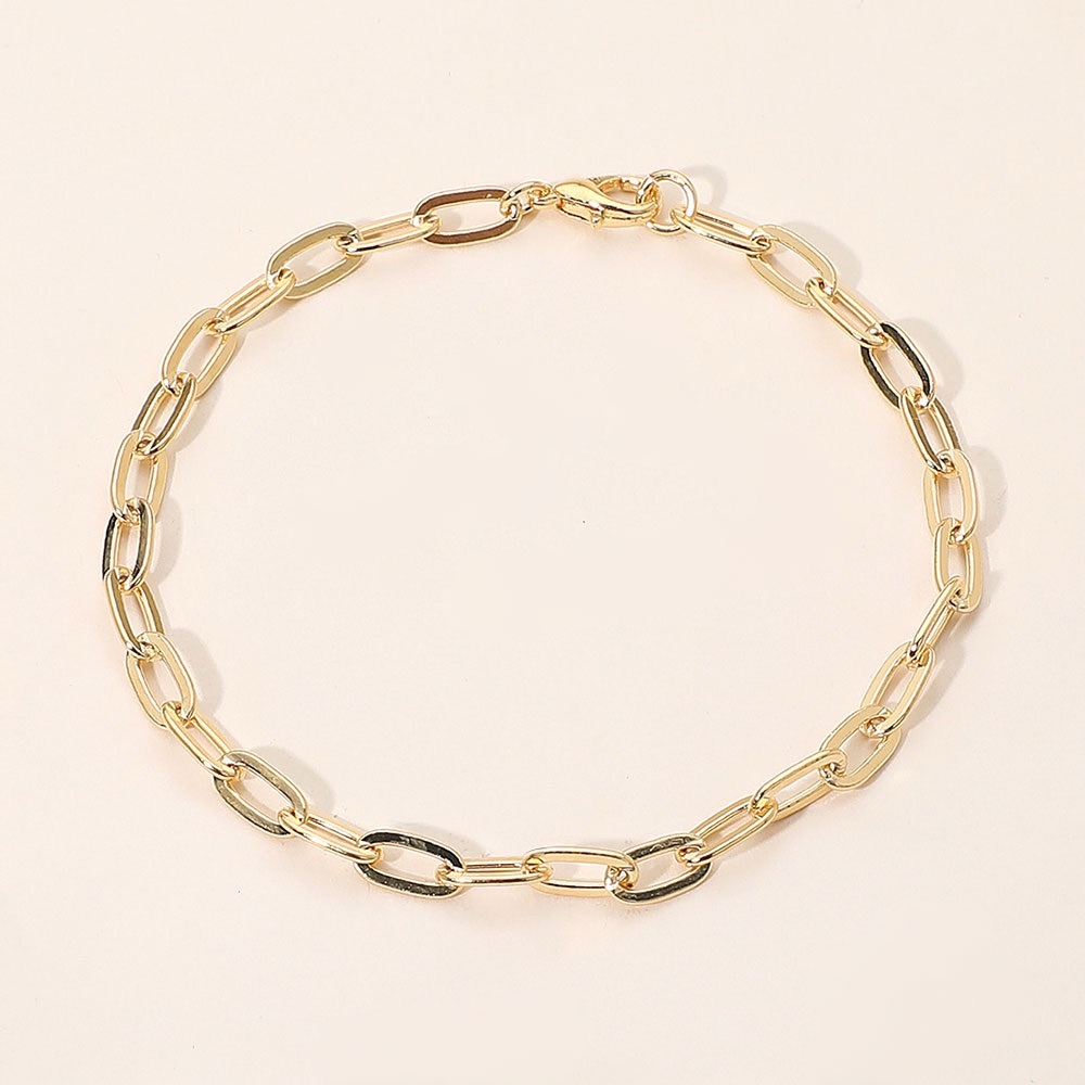 Oval Paperclip Chain Bracelet - 18K Gold Filled
